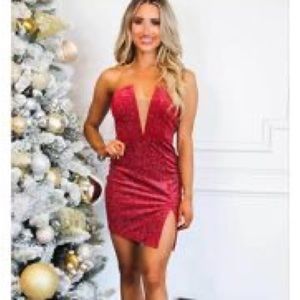 Strapless party dress from Bella and Bloom